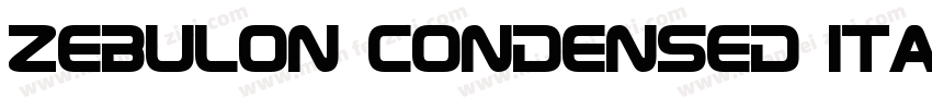 Zebulon Condensed Italic字体转换
